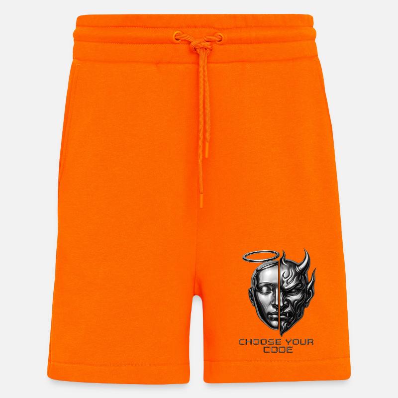 Code des Lichts und der Dunkelheit - Shorts - made by SPREAD - SUNSET ORANGE