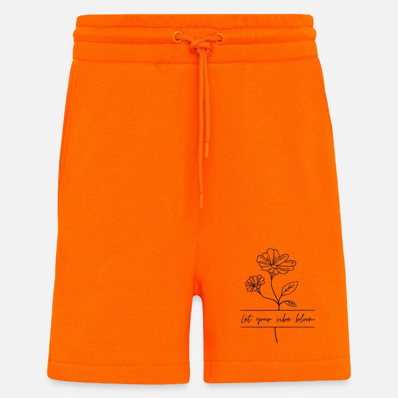 Let Your Vibe Bloom - Shorts - made by SPREAD - SUNSET ORANGE