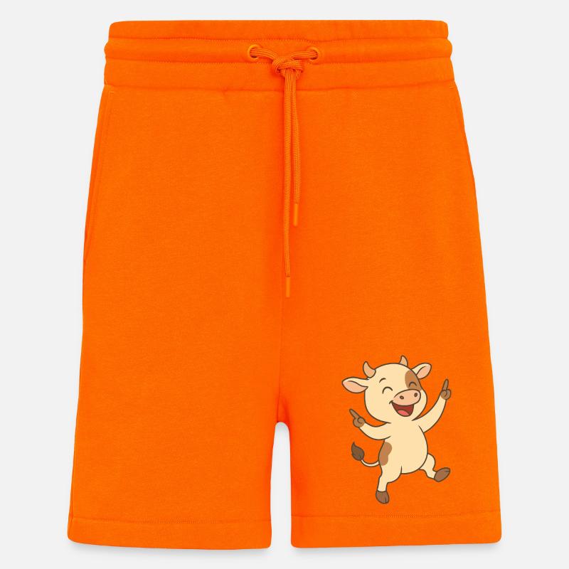 Glückliches Kälbchen - Shorts - made by SPREAD - SUNSET ORANGE