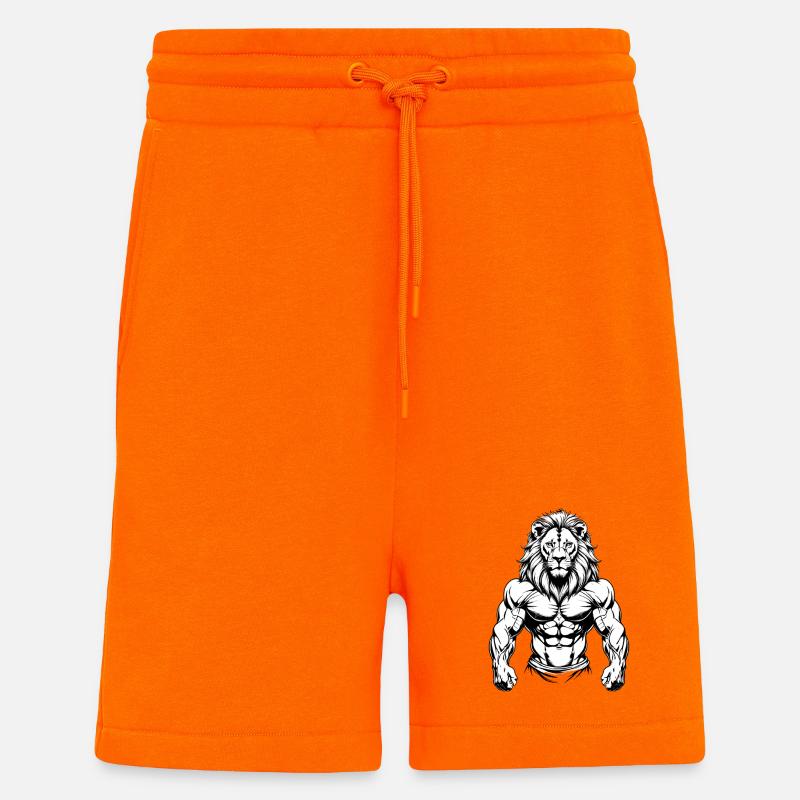 Force du Lion - Short bio décontracté fabriqué en UE - SUNSET ORANGE