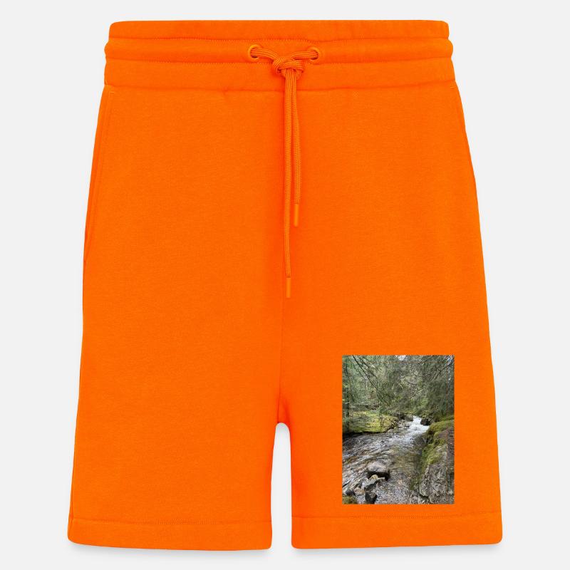 Stillleben im Wald mit Fluss - Shorts - made by SPREAD - SUNSET ORANGE