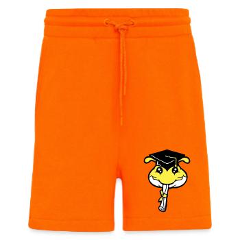 Raupe Schulabschluss Abitur bestanden College Wurm - Shorts - made by SPREAD - SUNSET ORANGE - Vorne
