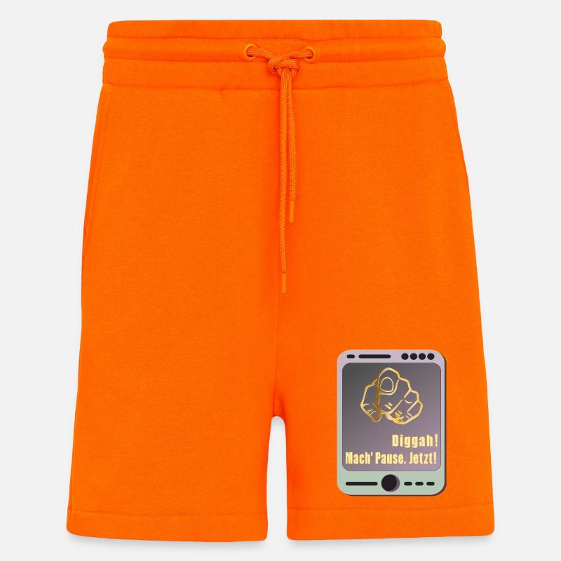 PAUSE MACHEN SPRÜCHE - Shorts - made by SPREAD - SUNSET ORANGE