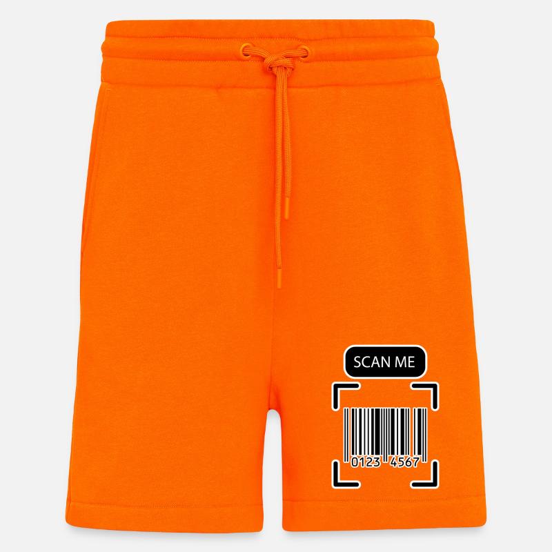 SCAN ME Barcode Lustiges Design - Shorts - made by SPREAD - SUNSET ORANGE