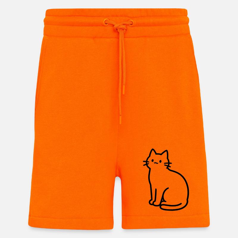 Garde de chat - Short bio décontracté fabriqué en UE - SUNSET ORANGE