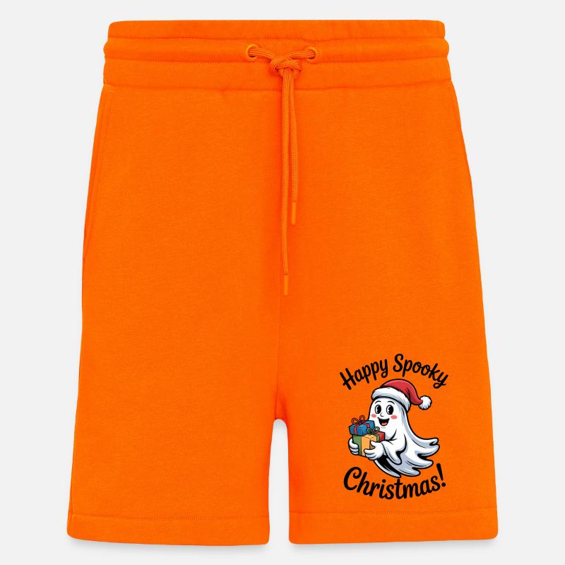 Weihnachtsgeist mit Geschenken - Short bio décontracté fabriqué en UE - SUNSET ORANGE
