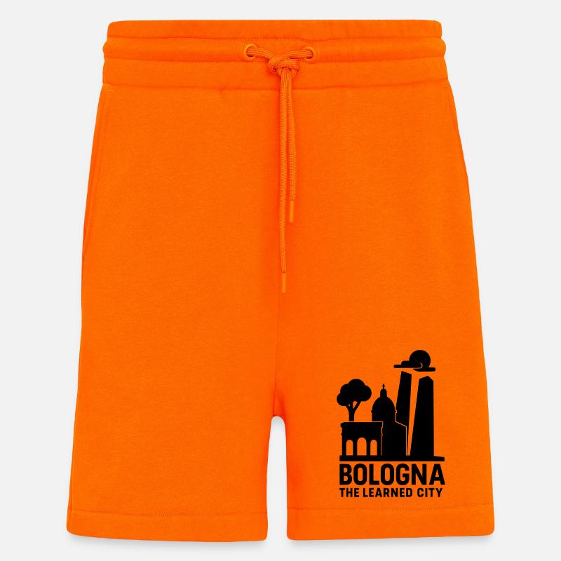 Bologne Italie Silhouette - Short bio décontracté fabriqué en UE - SUNSET ORANGE