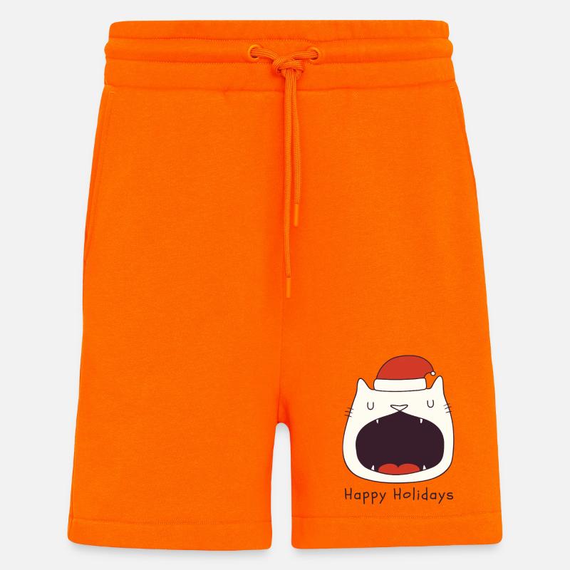 Lustige Weihnachtskatze - Shorts - made by SPREAD - SUNSET ORANGE