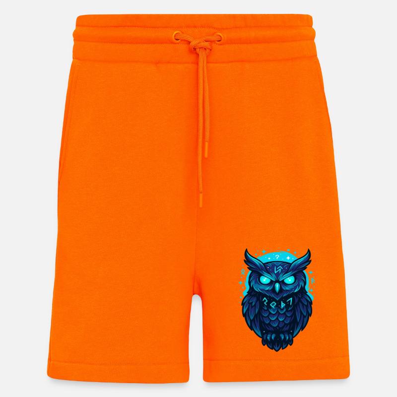 Leuchtende Runen-Eulennacht - Shorts - made by SPREAD - SUNSET ORANGE
