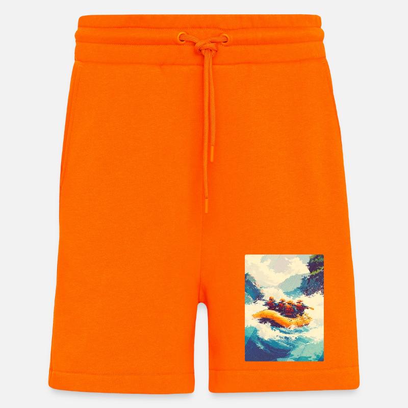 Rafting-Expedition in Wild Rapids - Shorts - made by SPREAD - SUNSET ORANGE