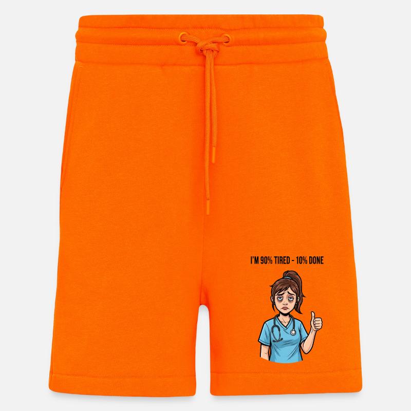Krankenschwester Pflegerin Spruch - Shorts - made by SPREAD - SUNSET ORANGE