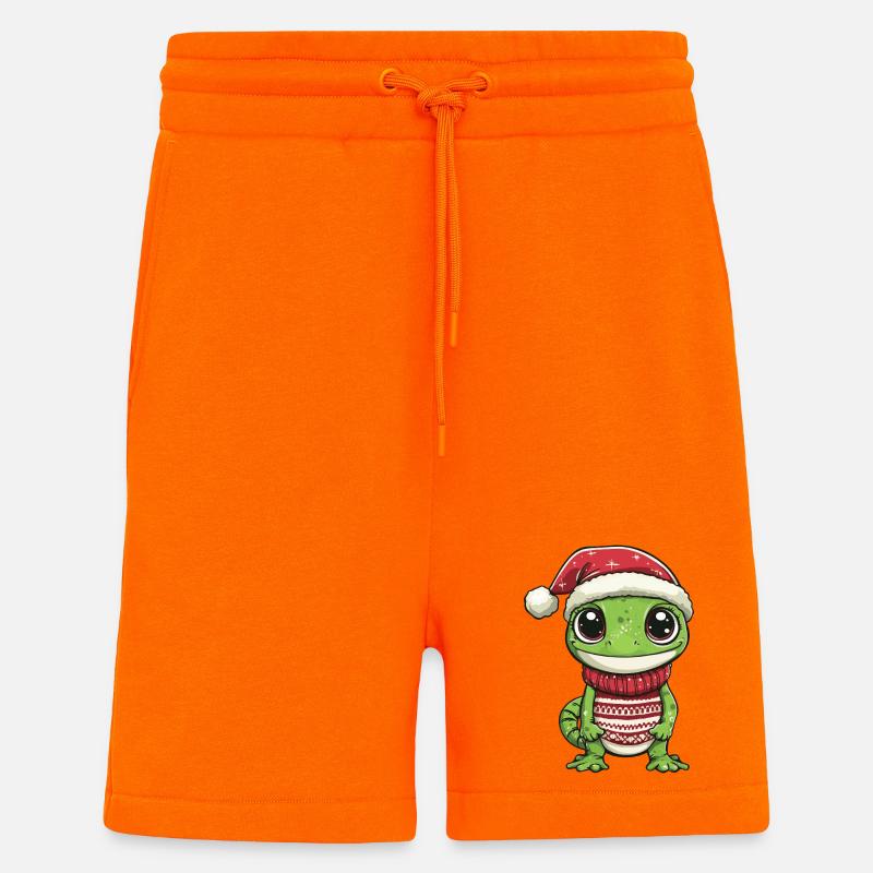 Echse Weihnachten Xmas - Shorts - made by SPREAD - SUNSET ORANGE