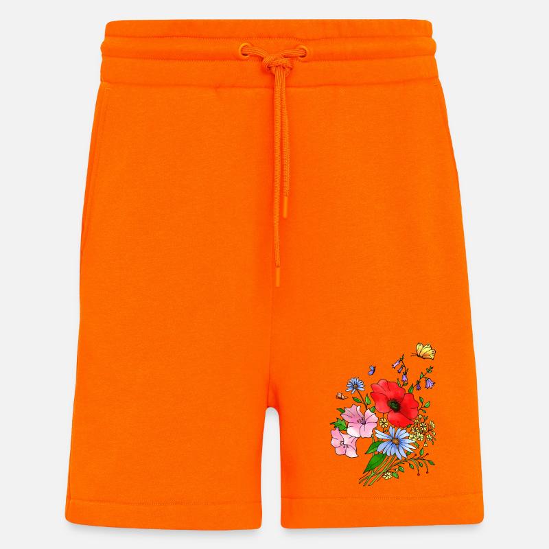 Fleur - Short bio décontracté fabriqué en UE - SUNSET ORANGE