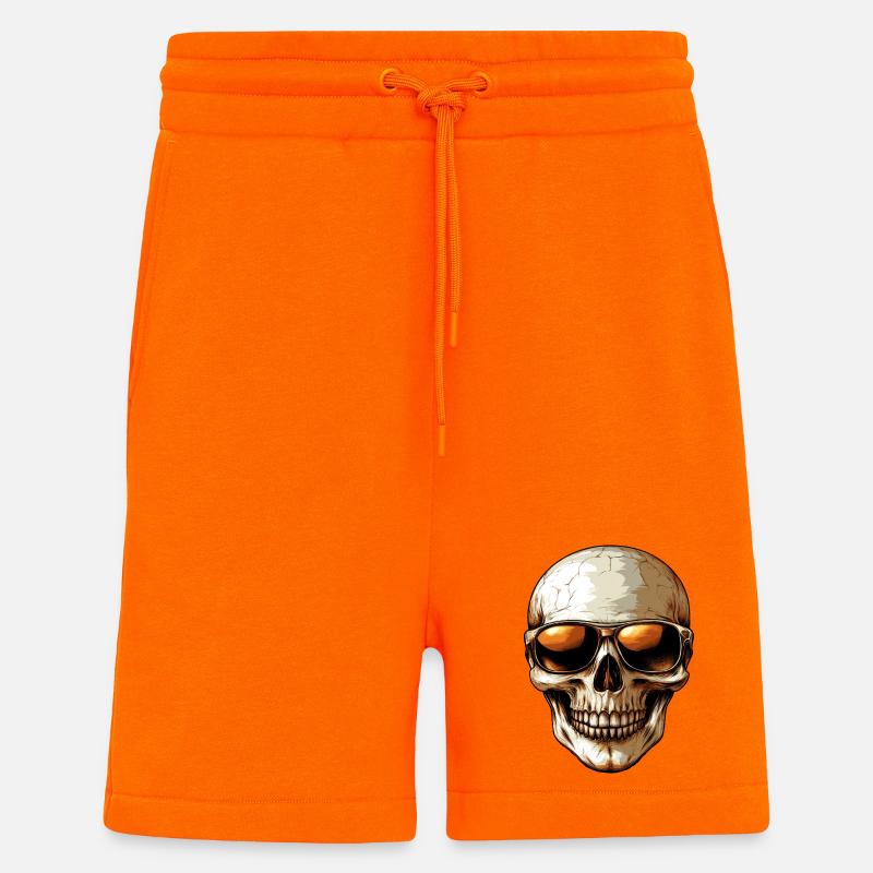 Crâne chic - Short bio décontracté fabriqué en UE - SUNSET ORANGE