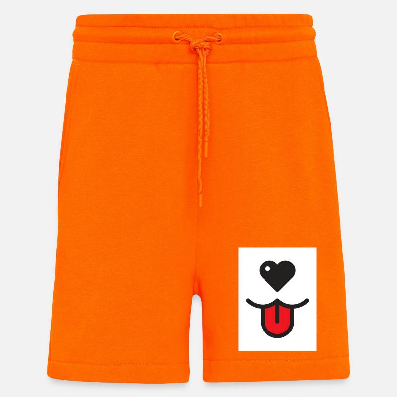 Hundegesicht mit Herz - Shorts - made by SPREAD - SUNSET ORANGE