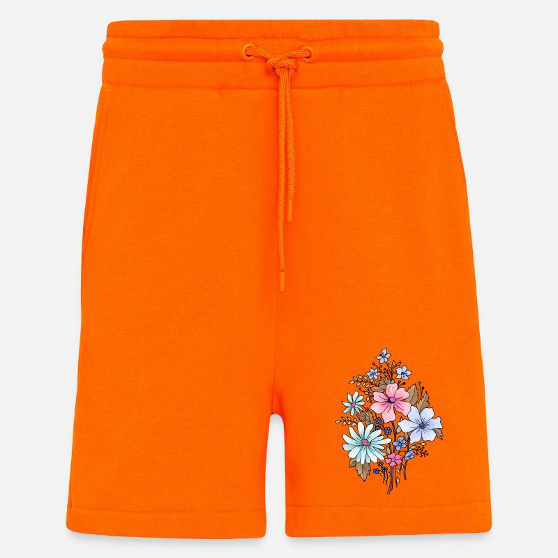 Fleur - Short bio décontracté fabriqué en UE - SUNSET ORANGE