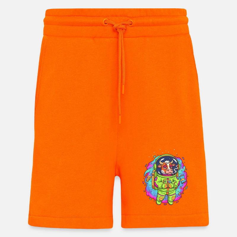 Space Muh - Short bio décontracté fabriqué en UE - SUNSET ORANGE