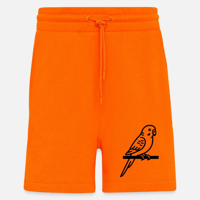 Perruche Animal de compagnie - Short bio décontracté fabriqué en UE - SUNSET ORANGE