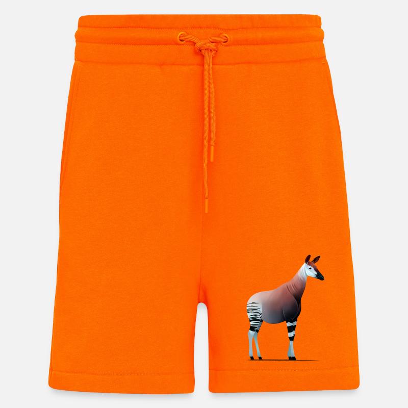 Okapi - Organic relaxed shorts made in EU - SUNSET ORANGE