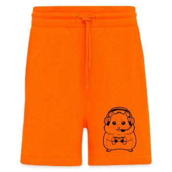 Hamster Gamer Headset Outline - Shorts - made by SPREAD - SUNSET ORANGE - Front