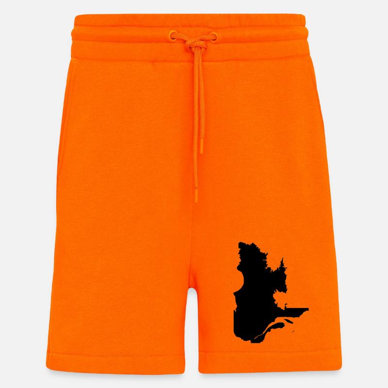 Quebec Map - Shorts - made by SPREAD - SUNSET ORANGE