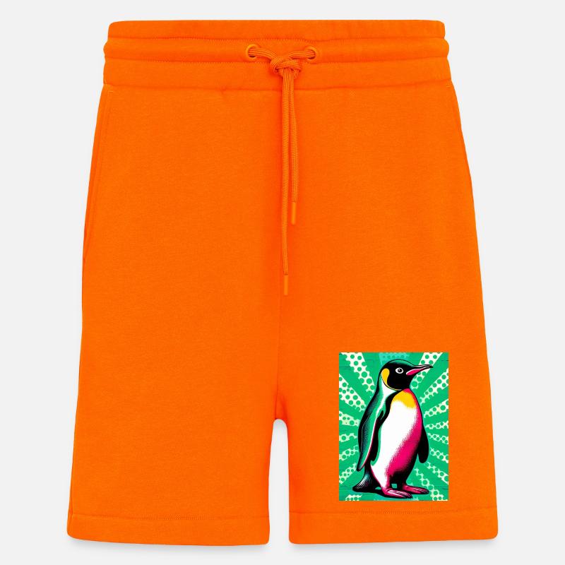 penguin - Shorts - made by SPREAD - SUNSET ORANGE
