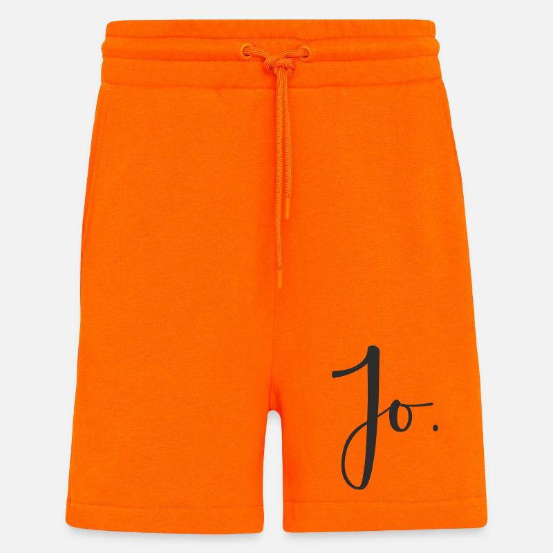 Jo – Hand Lettering Text Design - Shorts - made by SPREAD - SUNSET ORANGE