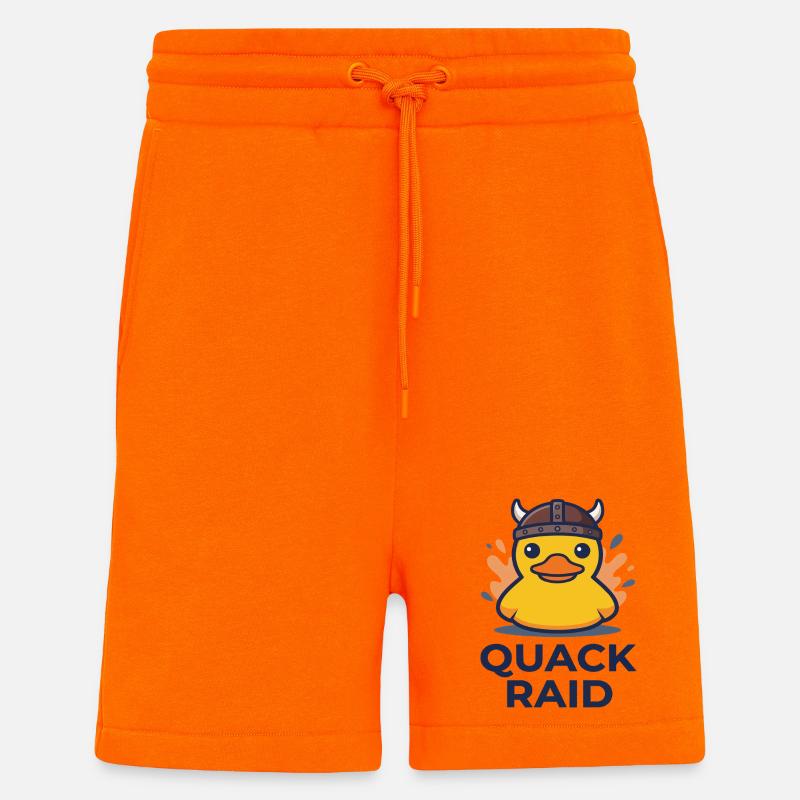 Wikinger-Ente: Quack-Überfall - Shorts - made by SPREAD - SUNSET ORANGE
