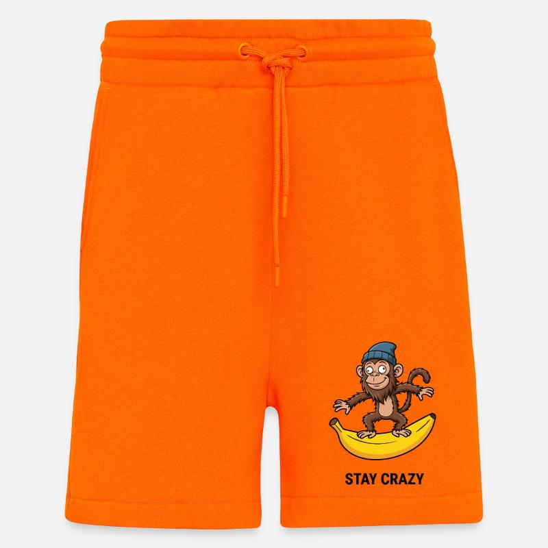 Crazy Monkey on Banana Tee - Shorts - made by SPREAD - SUNSET ORANGE