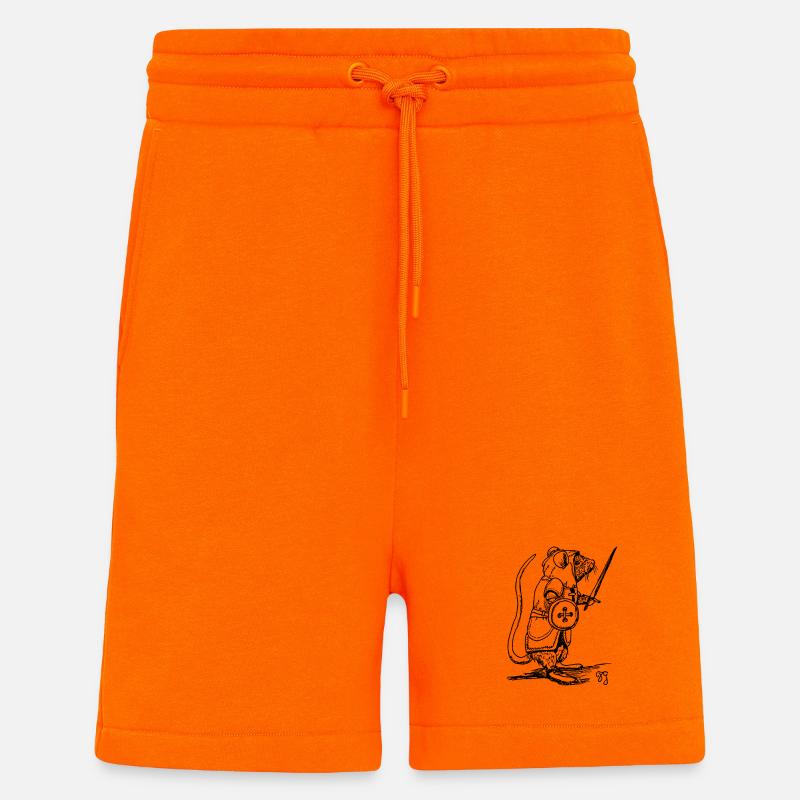 Chevalier Moustache - Short bio décontracté fabriqué en UE - SUNSET ORANGE