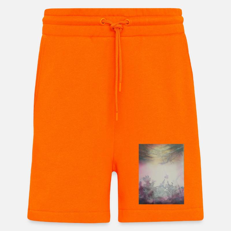 Design pastel - Short bio décontracté fabriqué en UE - SUNSET ORANGE