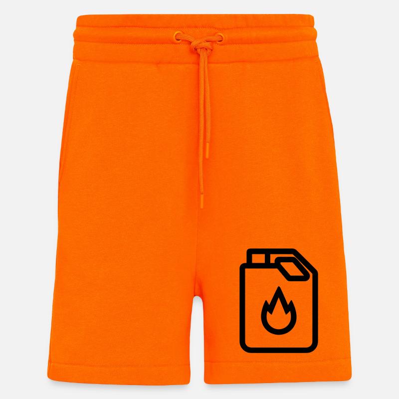 bidon d’essence - Short bio décontracté fabriqué en UE - SUNSET ORANGE