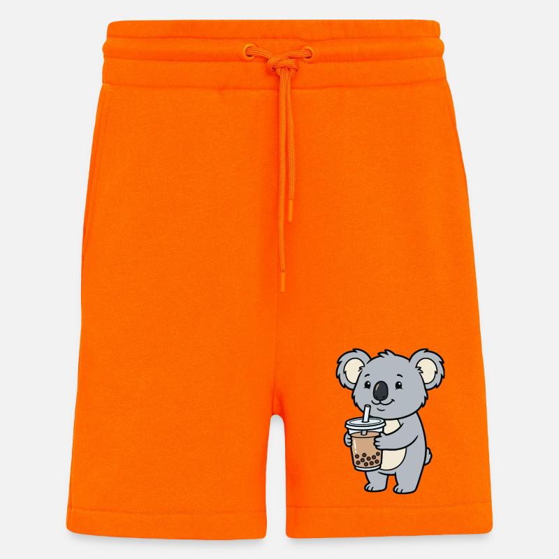 Koala bubble tea - Shorts - made by SPREAD - SUNSET ORANGE