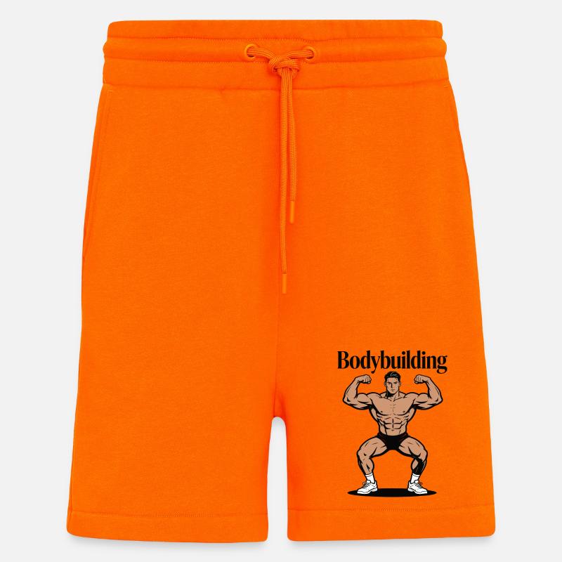 Bodybuilder de culturisme - Short bio décontracté fabriqué en UE - SUNSET ORANGE