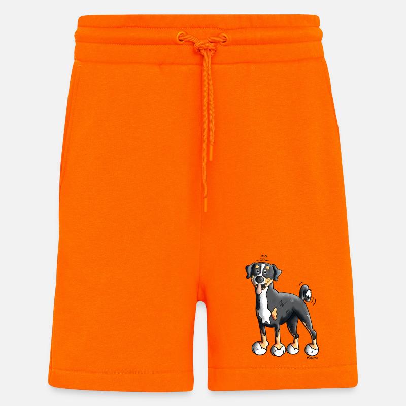 Mignon Bouvier de l’Appenzell - Short bio décontracté fabriqué en UE - SUNSET ORANGE