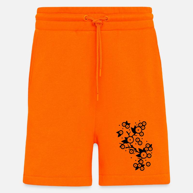 stilisierter Blüten Ast - Shorts - made by SPREAD - SUNSET ORANGE