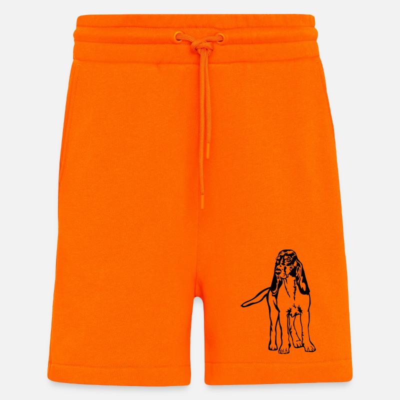 Chien de course bernois - Short bio décontracté fabriqué en UE - SUNSET ORANGE
