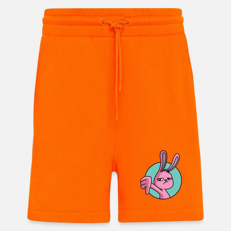 Rabbit thumbs down - Shorts - made by SPREAD - SUNSET ORANGE