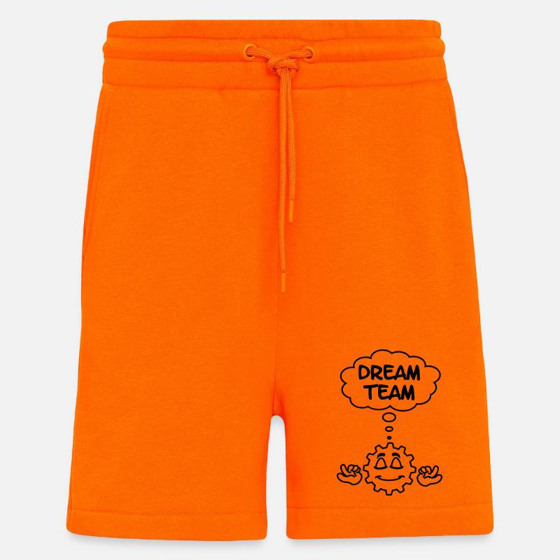 Équipe de rêve - Short bio décontracté fabriqué en UE - SUNSET ORANGE