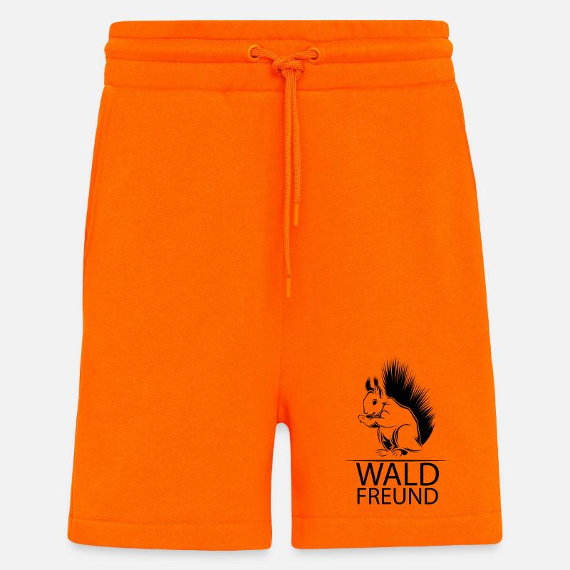 Waldfreund Eichhörnchen Wald Tiere Symbol Sprüche - Shorts - made by SPREAD - SUNSET ORANGE