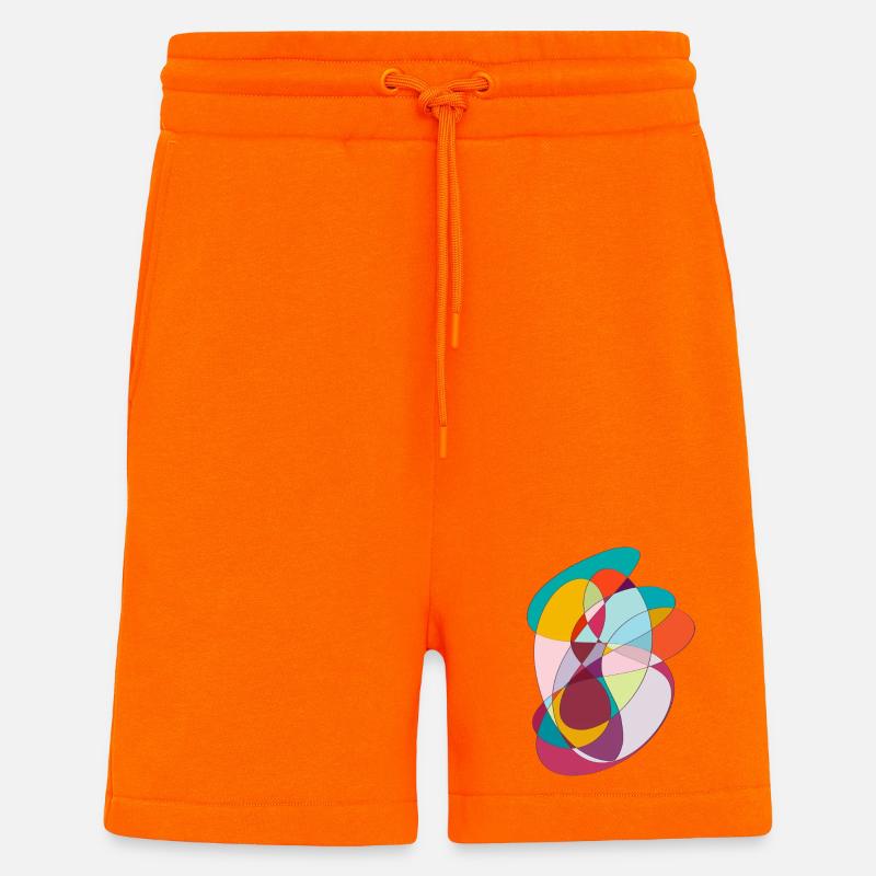 Farbüberlagerte Abstraktion - Shorts - made by SPREAD - SUNSET ORANGE