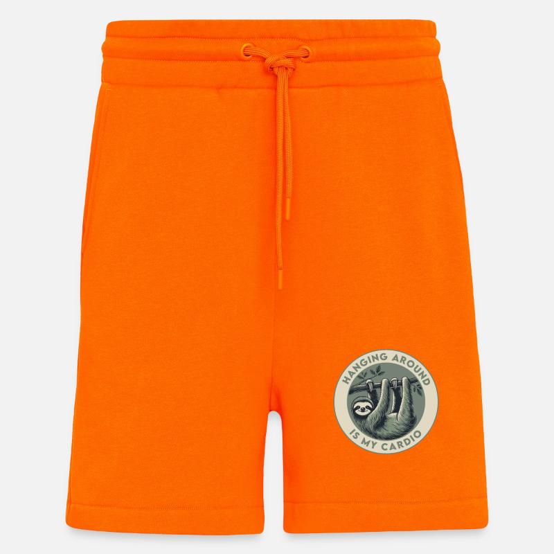 Traîner, c’est mon cardio - Short bio décontracté fabriqué en UE - SUNSET ORANGE