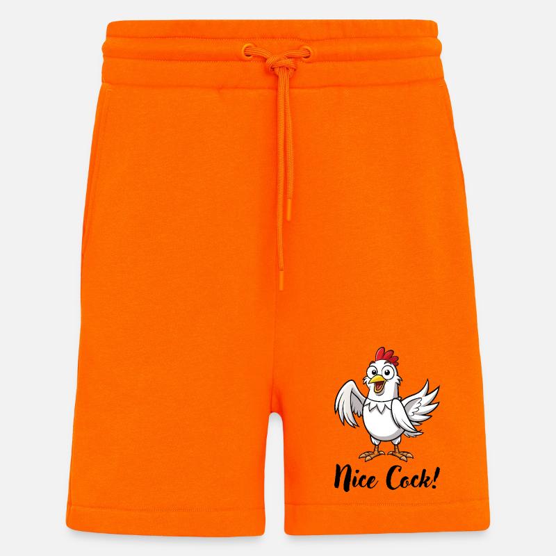 Hahn "Nice Cock!" - Shorts - made by SPREAD - SUNSET ORANGE