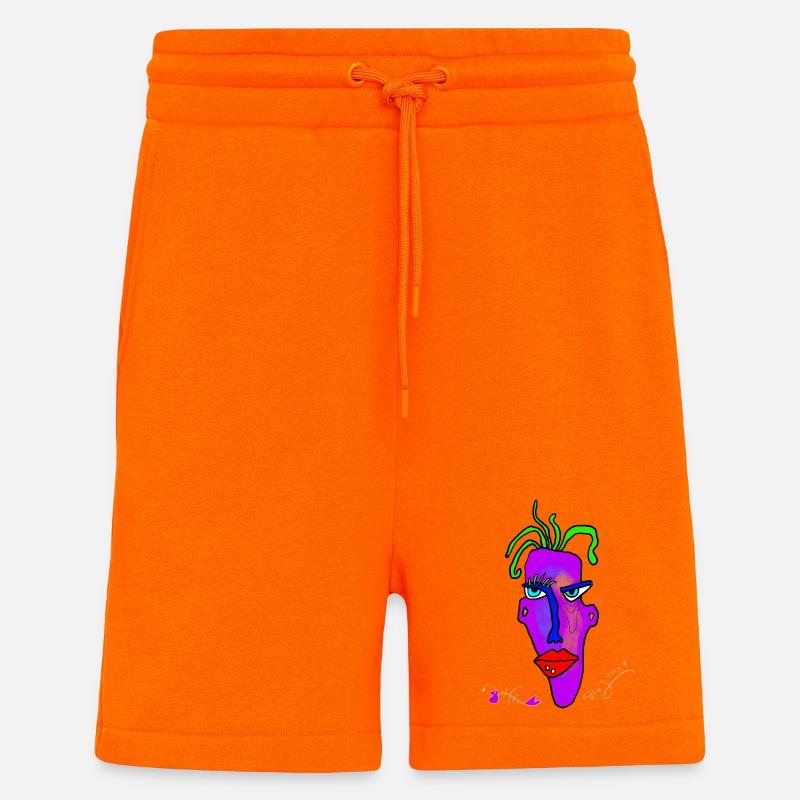 Neon Portrait Farbexplosion - Shorts - made by SPREAD - SUNSET ORANGE