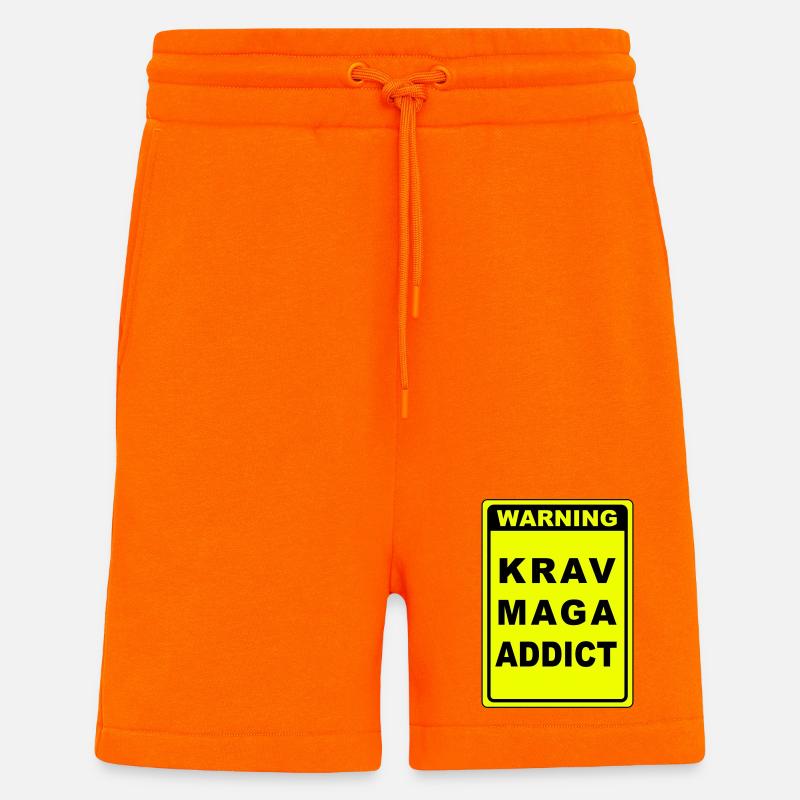Warnung Krav Maga Süchtiger - Shorts - made by SPREAD - SUNSET ORANGE