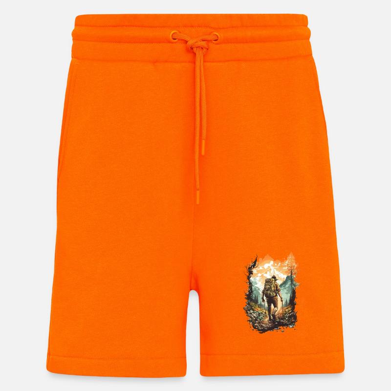 Mountain Trekker at Sunset - Shorts - made by SPREAD - SUNSET ORANGE