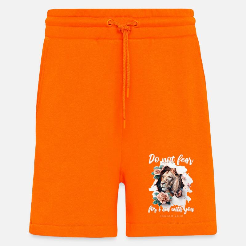 Löwe Bibelvers - Shorts - made by SPREAD - SUNSET ORANGE