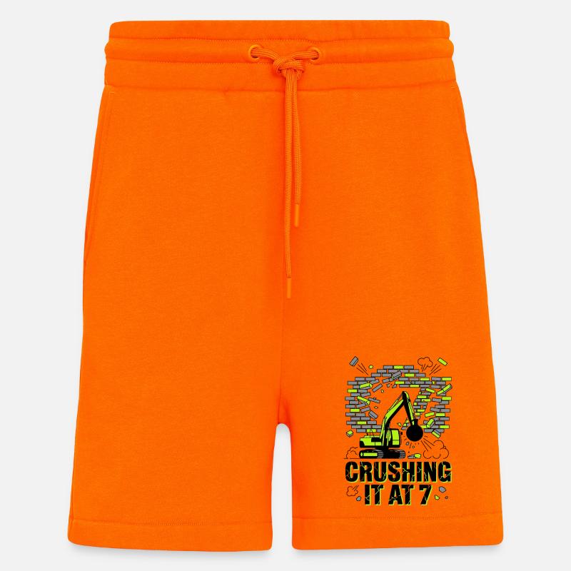 Crushing It At 7 Abrissbirne - Shorts - made by SPREAD - SUNSET ORANGE