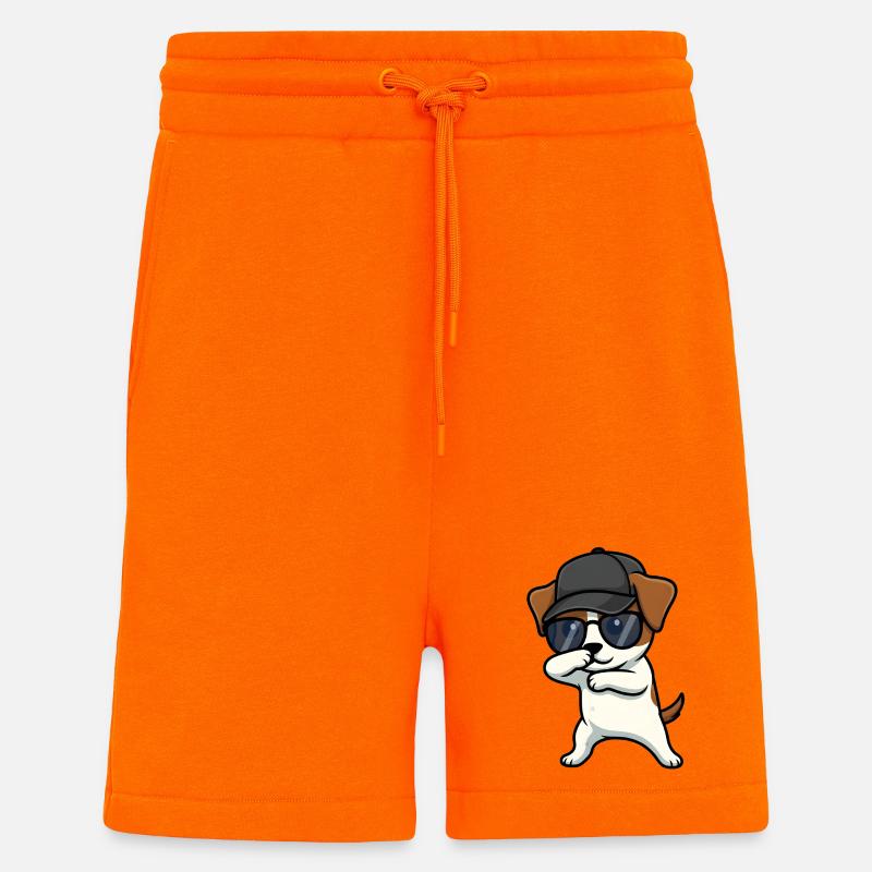 Dabbing Jack Russel Terrier - Shorts - made by SPREAD - SUNSET ORANGE