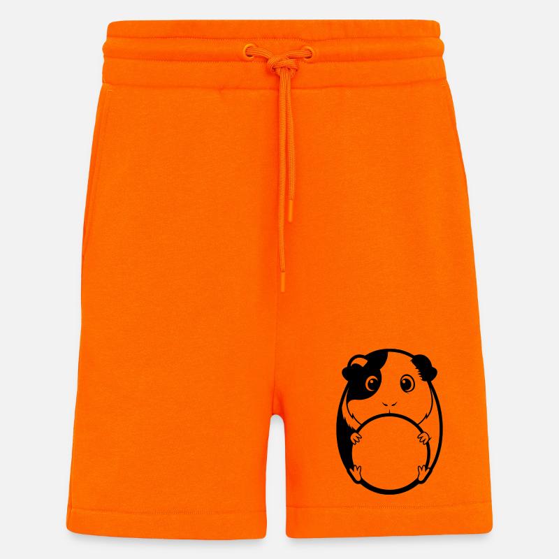 Dickes Meerschweinchen Comic - Shorts - made by SPREAD - SUNSET ORANGE